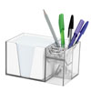 Acrimet Desk Organizer Pencil Paper Clip Holder (Crystal Color)