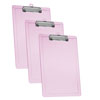 Acrimet Clipboard Letter Size Plastic Low Profile Clip Clear Pink 134