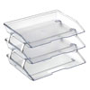 Acrimet Facility 3 Tier Letter Tray Side Load Clear Crystal