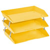 Acrimet Facility 3 Tier Letter Tray Side Load Yellow