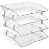 Acrimet Facility 4 Tier Letter Tray Side Load Crystal