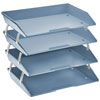 Acrimet Facility 4 Tier Letter Tray Side Load Solid Blue