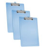 Acrimet Clipboard Letter Size Plastic Low Profile Clip Clear Blue 134