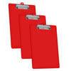 Acrimet Clipboard Letter Size Plastic Low Profile Clip Solid Red 134