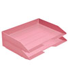 Acrimet Stackable Letter Tray 2 Tier Side Load Solid Pink