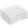 Acrimet Stackable Letter Tray 3 Tier Side Load Crystal