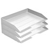 Acrimet Stackable Letter Tray 3 Tier Side Load White