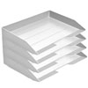 Acrimet Stackable Letter Tray 4 Tier Side Load White