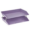 Acrimet Facility 2 Tier Letter Tray Side Load Solid Purple