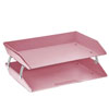 Acrimet Facility 2 Tier Letter Tray Side Load Solid Pink