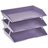 Acrimet Facility 3 Tier Letter Tray Side Load Solid Purple