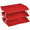 Acrimet Facility 3 Tier Letter Tray Side Load Solid Red