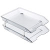 Acrimet Facility 2 Tier Letter Tray Front Load Crystal
