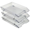 Acrimet Facility 3 Tier Letter Tray Front Load Crystal
