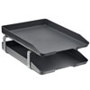 Acrimet Traditional Letter Tray 2 Tier Front Load Black