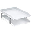 Acrimet Traditional Letter Tray 2 Tier Front Load White