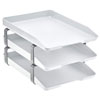 Acrimet Traditional Letter Tray 3 Tier Front Load White