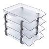 Acrimet Traditional Letter Tray 4 Tier Front Load Crystal