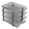 Acrimet Traditional Letter Tray 4 Tier Front Load Smoke