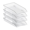 Letter Tray Front Load Legal Size 4 Tier Crystal Color