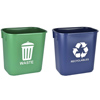 Wastebasket for Recycling Green Blue 13QT