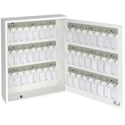 256 Position Wall Mount With Lock Acrimet Key Cabinet 256 Position Wall Mount | Beige MDF Wood With Lock & Tags Key Organizer