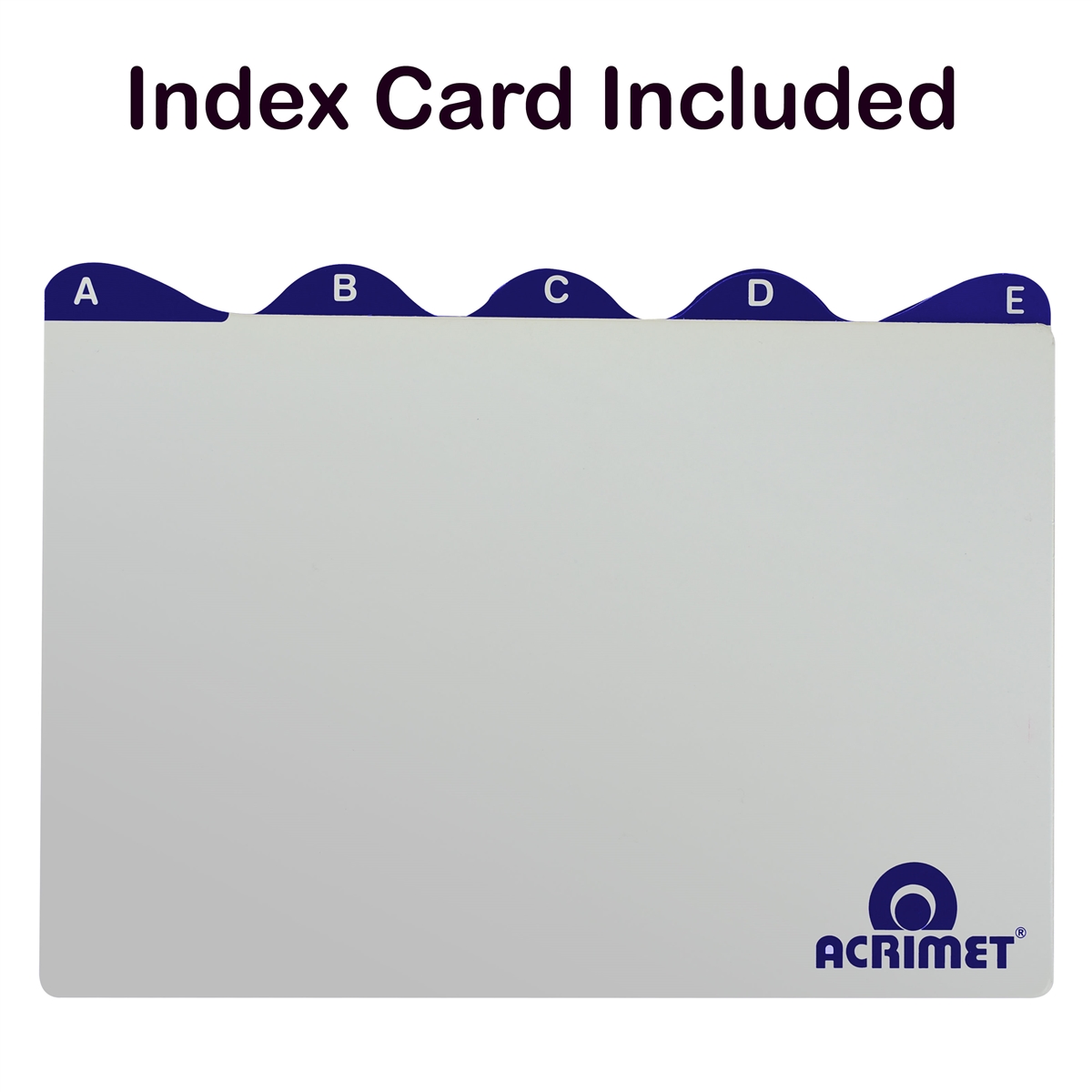 Acrimet 6 x 9 Card File Holder Organizer Metal (AZ Index Cards and