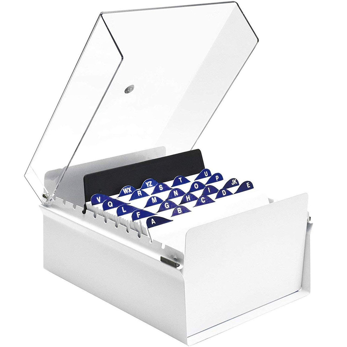 Acrimet 6 x 9 Card File Holder Organizer Metal (AZ Index Cards and